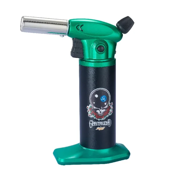 Grateful Dead Vulcan Torch with Collector Tin Space Your Face Green